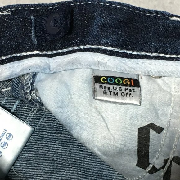 COOGI Limited Edition White Leather Trim Dark Rinse Indigo Denim Jeans Boys 18m - Picture 12 of 16